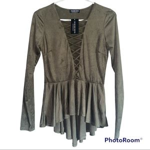 Fashion Nova Colette long sleeve olive.